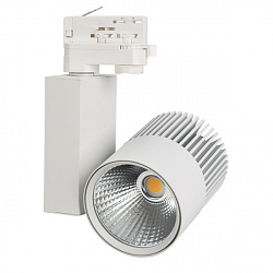 Прожектор шинопровоный  LGD-SHOP 40W, 3600-4000lm, 4000K, Ø100х190х130mm, 24°