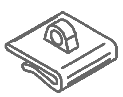 Зажим Nr.8092 пластиковый для настенных кронштейнов, белый, 100 шт./уп. УСТАРЕЛ