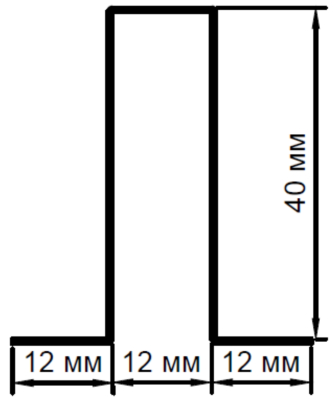 Профиль стеновой Ω40, RAL9005, L=3 м, арт. 228198, 10 шт./уп.