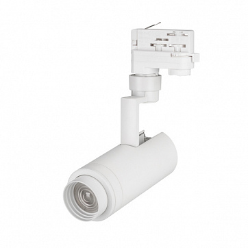 Прожектор шинопровоный  LGD-ZEUS 10W, 800-1000lm, 3000K, Ø67x180x155mm, 20-60°