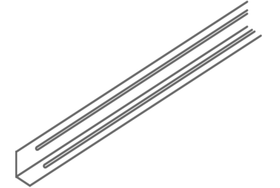 Профиль Nr.24 L-обр., 14х10 мм, оцинк., длина 595 мм, 100 шт./уп.