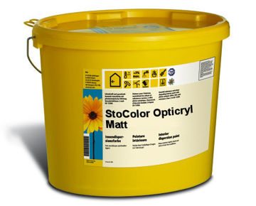Краска StoColor Opticryl Matt, белая, арт. 00024-001, интерьер, акрил, matt, 15 л/уп.