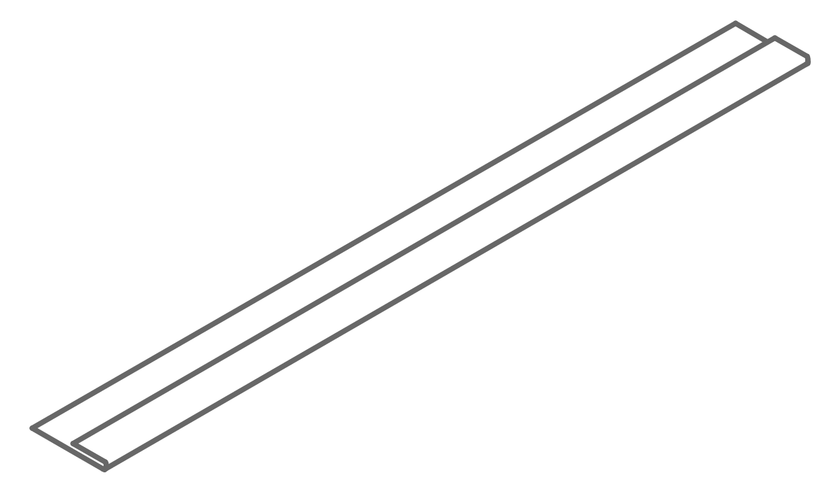 Накладка Nr.8060 для видимой части профиля, L=572 мм, белый, 200 шт./уп.