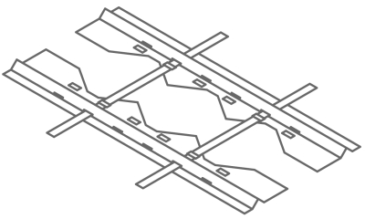 Рамка Nr.8069/4 для монтажа точечных светильников, длина 394 мм, 25 шт./уп.