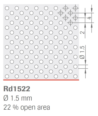 Панель OWAtecta K03 600х600 мм, оцинк. 0,5 мм, перф. Rd1522, флис, RAL 9003