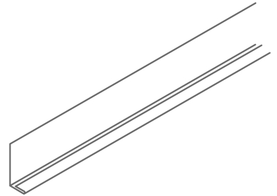 Профиль Nr.37 L-обр., 25х10 мм, оцинк., длина 1250 мм, 50 шт./уп.