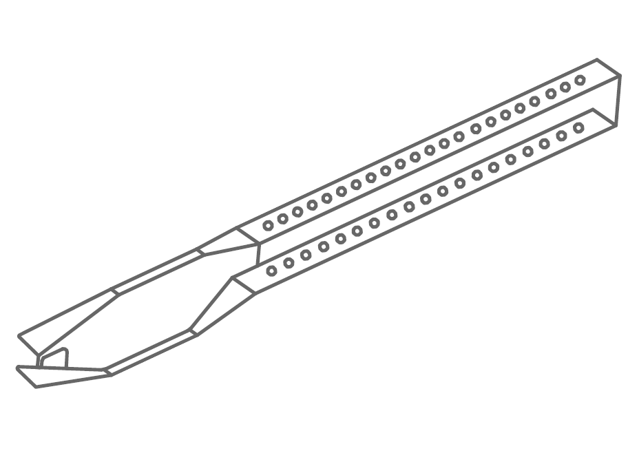 Нониус Nr.17/45KB, нижняя часть, оцинк., длина 190 мм, 50 шт./уп.