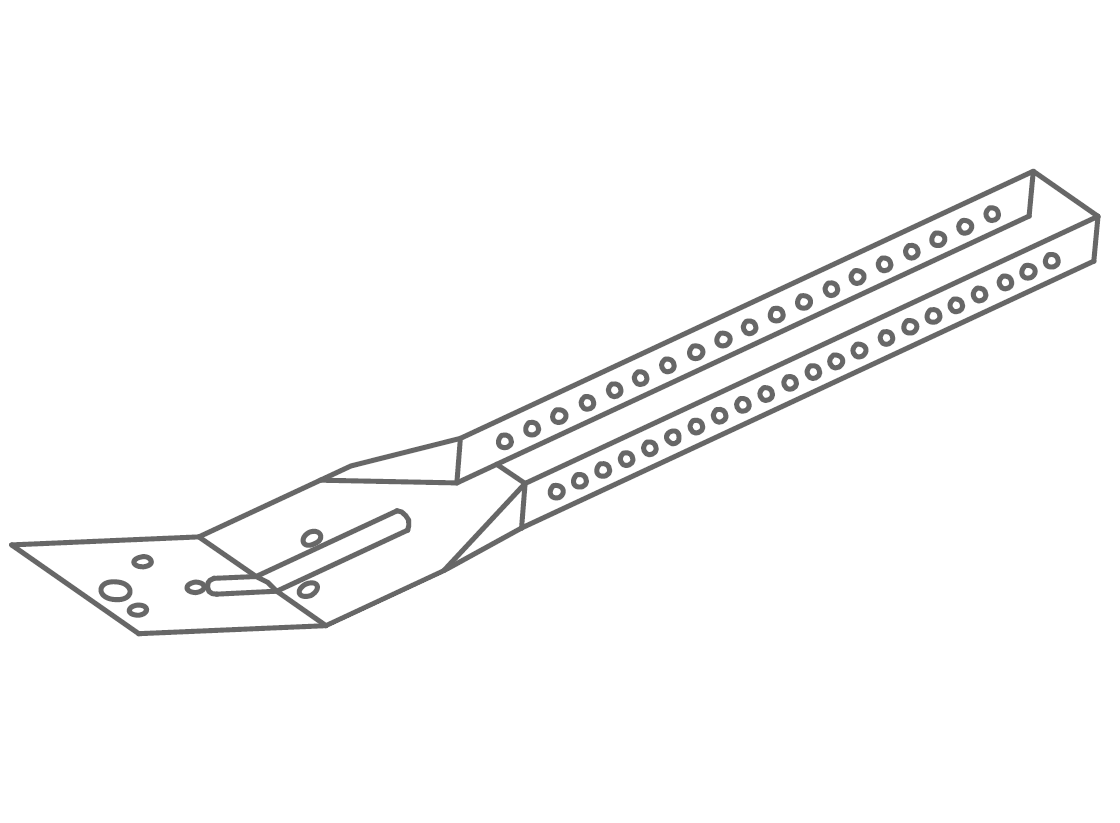 Нониус Nr.17/80, нижняя часть, оцинк., длина 190 мм, 100 шт./уп.