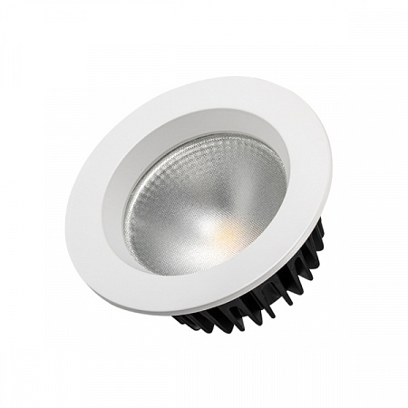 Встраиваемый светильник LTD-70WH 9W, 720-810lm, 6000K, IP44,  d102мм х H50мм, б/п в комплекте