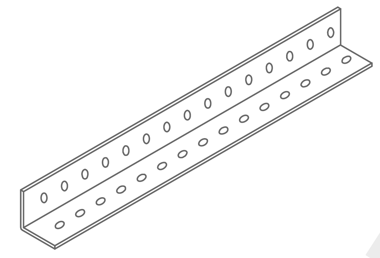 Профиль Nr.6570 L-обр., 28х28х2 мм, перф., L=4 м, 8 шт./уп.