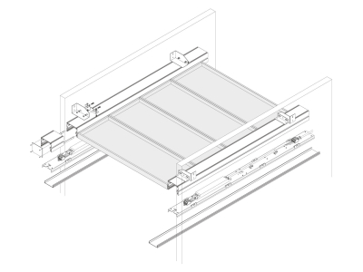 Потолочная система для коридора с интегрированным освещением Durlum FS-OMEGA