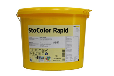 Краска StoColor Rapid, белая, арт. 00229-007, интерьер, акрил, 15 л/уп.