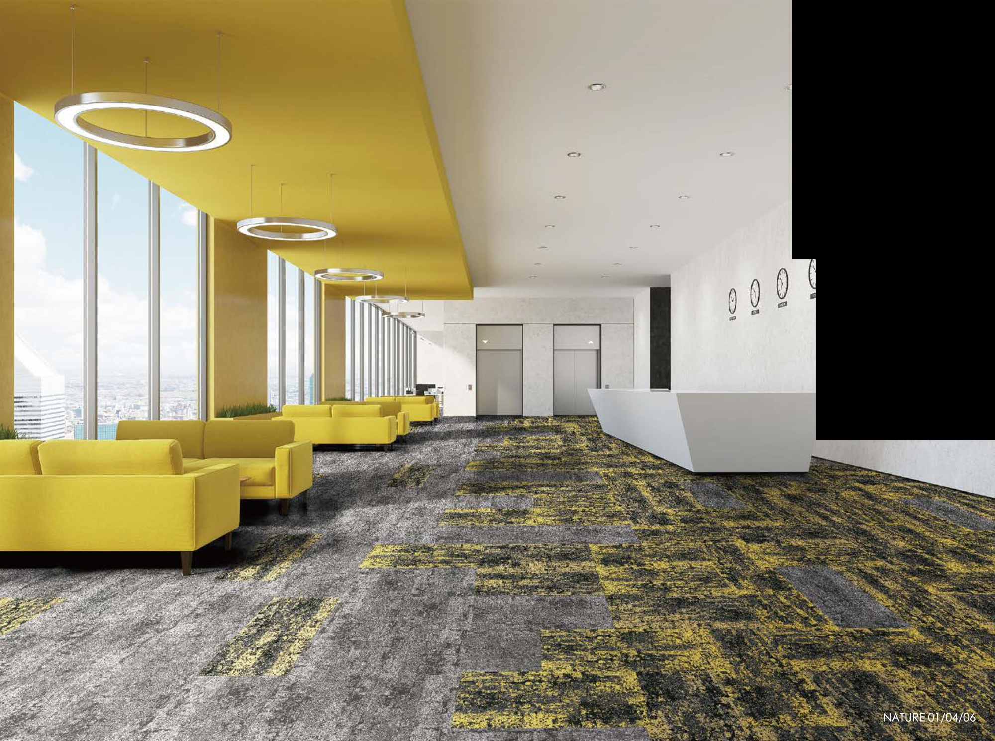 Ковровая плитка Innovflor Nature 06 0.5*1.00 м Желтый