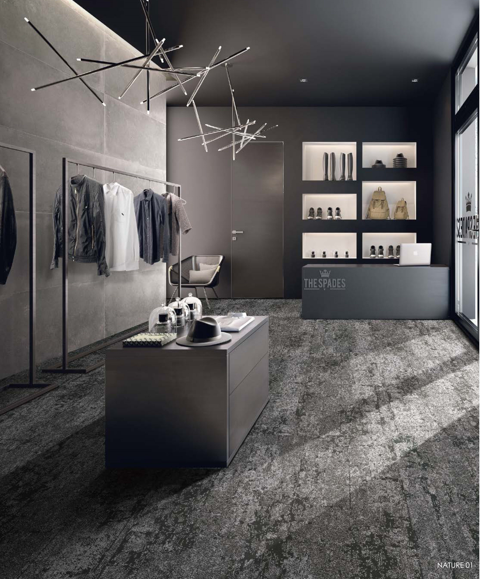 Ковровая плитка Innovflor Nature 01 0.5*1.00 м 100% ПОЛИАМИД Solution dyed  ПЕТЛЕВОЙ (СТРУКТУРИРОВАННАЯ ПЕТЛЯ) Серый Ковровая плитка Innovflor Nature 01 0.5*1.00 м Серый