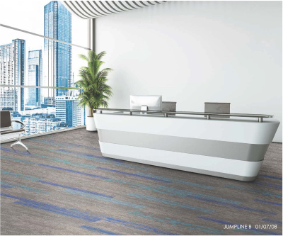 Ковровая плитка Innovflor Jumpline B 07 0.25*1.0 м 100% ПОЛИАМИД Solution dyed Серый