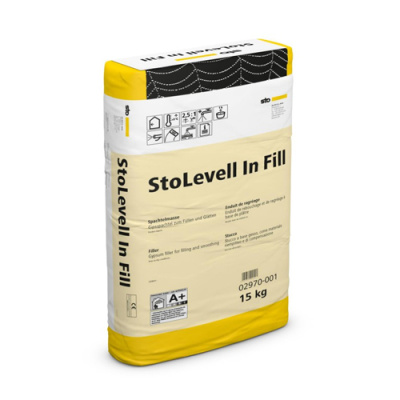 Шпатлевка StoLevell In Fill, арт. 02970-001, интерьер, гипс, matt, 15 кг/уп.
