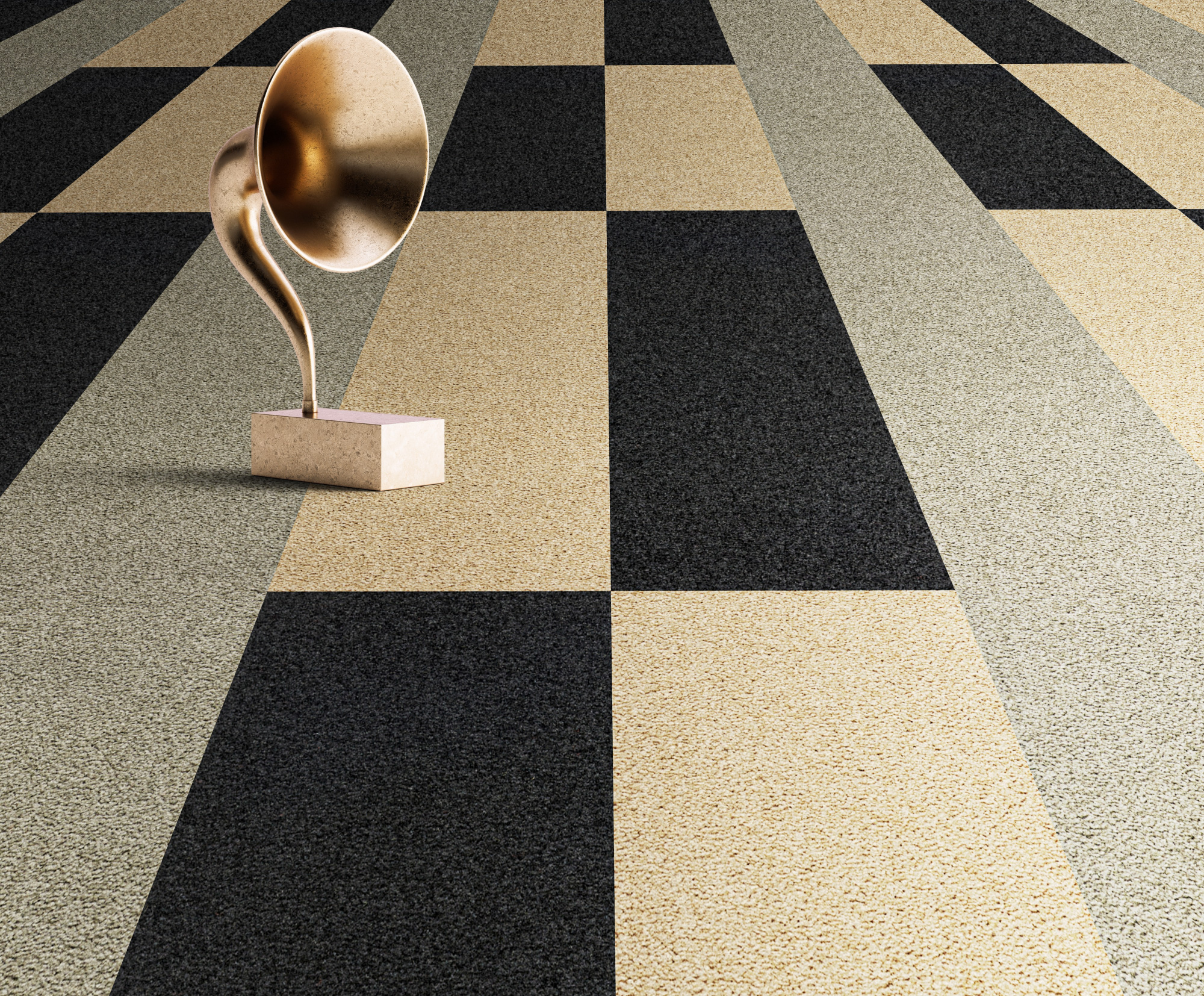 Ковровая плитка Innovflor Colorkey 07 0.25*1 м Черный