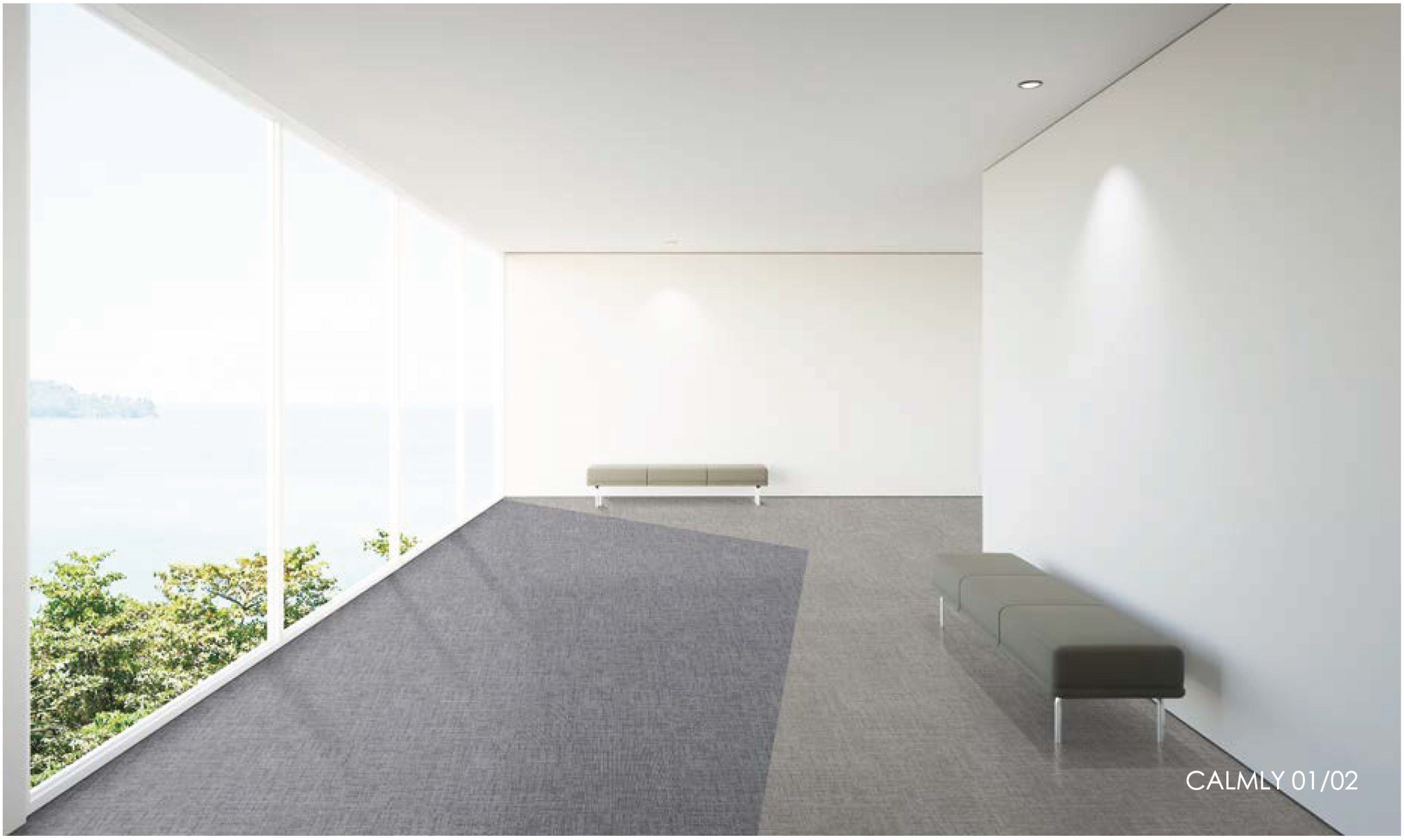 Ковровая плитка Innovflor Calmly 01 0.5*0.5 м Серый, светлый