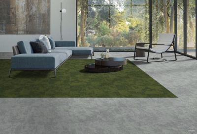 Ковровая плитка Innovflor Galaxy F 071 0.5*0.5 м 100% ПОЛИАМИД Solution dyed Зеленый