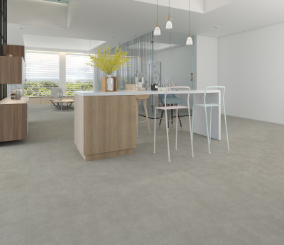 ПВХ плитка KBS floor (КБС флоор) Stone collection Medium Concrete VL89706-013 4,0 мм / 0,55 мм / 305х610 мм, упак.2,233м2 Серый