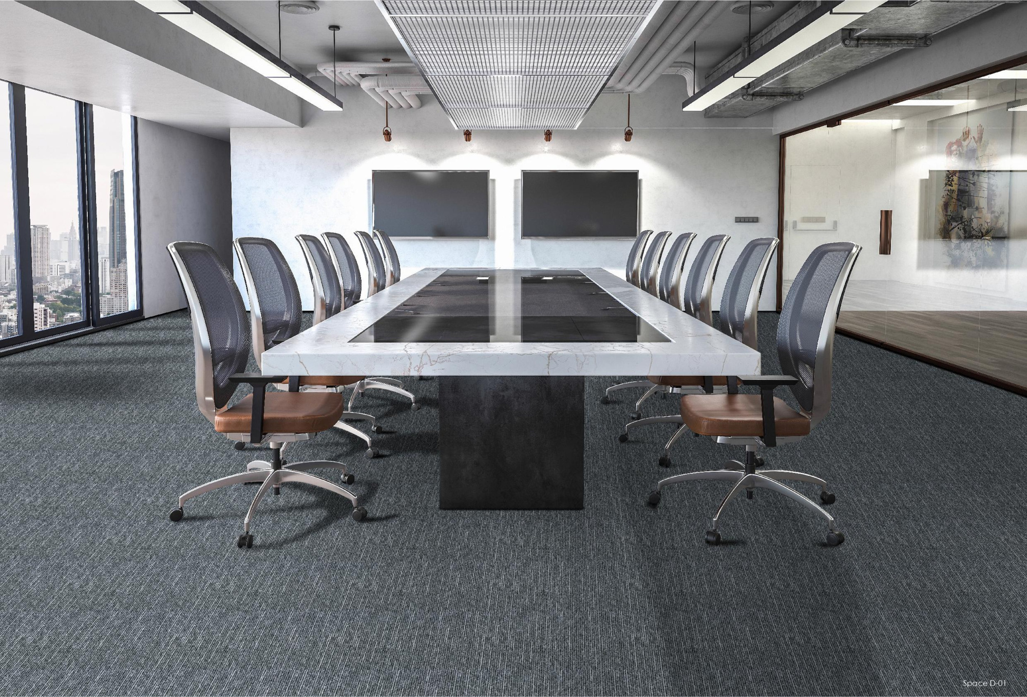 Ковровая плитка Innovflor Space D 01 0.5*0.5 м Серый