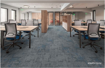 Ковровая плитка Innovflor Rebirth 05 0.5*0.5 м 100% ПОЛИАМИД Solution dyed Серый