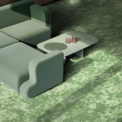 Ковровая плитка BLOQ (БЛОК) Solace (Milan) 630 Fern 0.5x0.5 m 100% ПОЛИАМИД Solution dyed