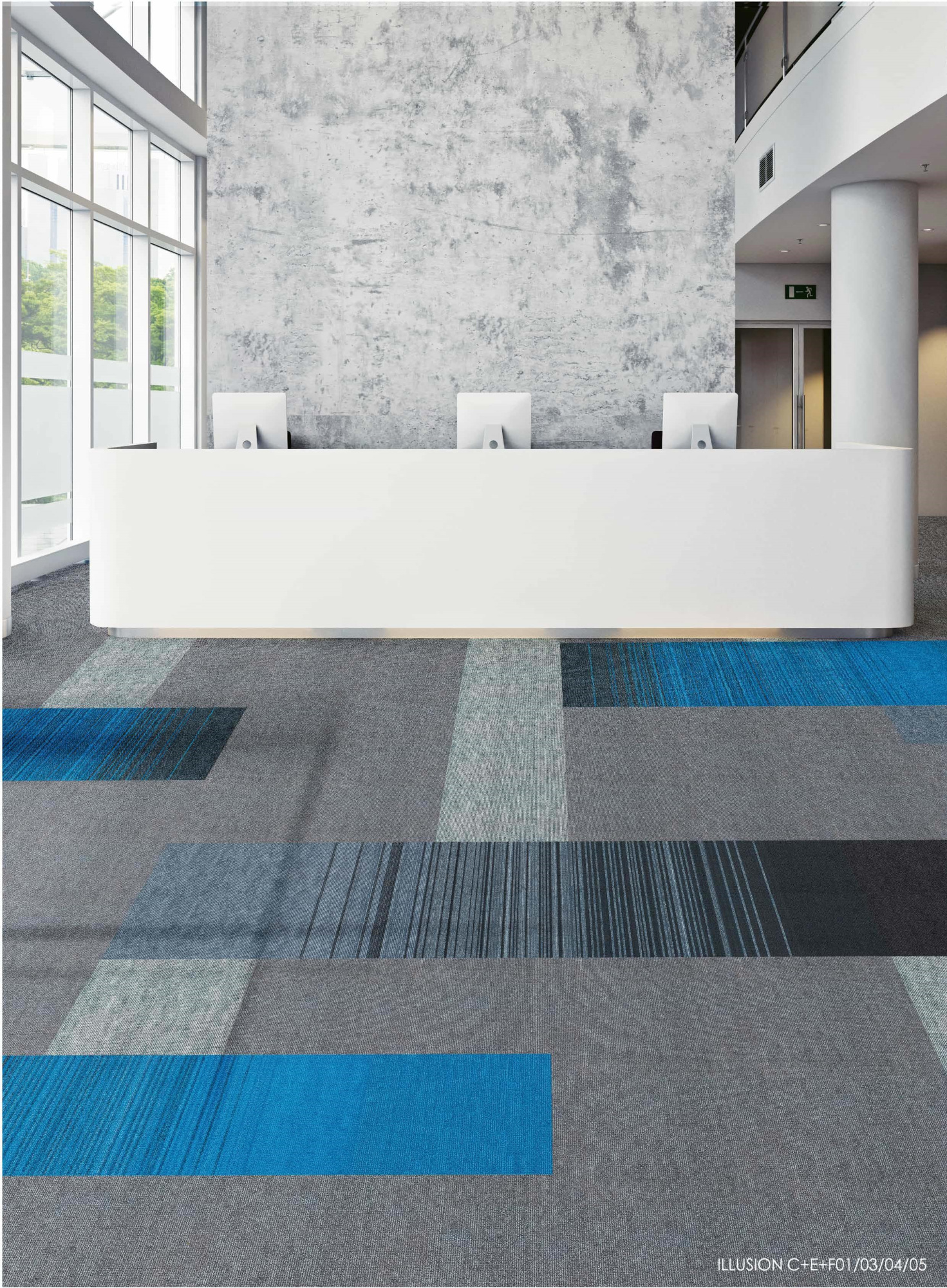 Ковровая плитка Innovflor Illusion E01 0.5*0.5 м Серый, темный