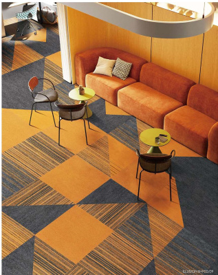 Ковровая плитка Innovflor Illusion B01 0.5*0.5 м 100% ПОЛИАМИД Solution dyed Оранжевый