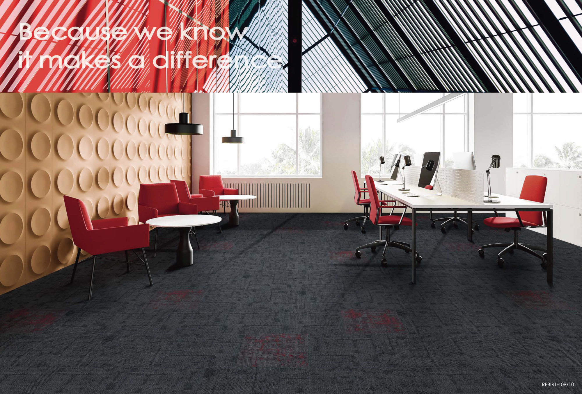 Ковровая плитка Innovflor Rebirth 09 0.5*0.5 м Серый