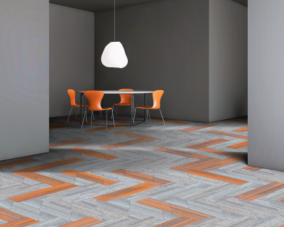 Ковровая плитка Innovflor Jumpline A 01 0.25*1.0 м 100% ПОЛИАМИД Solution dyed Голубой, светлый