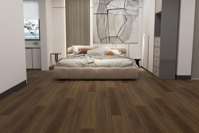 ПВХ плитка KBS floor (КБС флоор) Wood collection American Walnut CDW 2305 4,0 мм / 0,55 мм / 187х1227 мм, упак.2,294м2 Коричневый