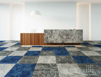 Ковровая плитка Innovflor Discover A03  0.5*0.5 м 100% ПОЛИАМИД Solution dyed Синий