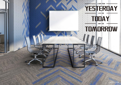 Ковровая плитка Innovflor Jumpline B 08 0.25*1.0 м 100% ПОЛИАМИД Solution dyed Серый