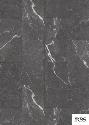 ПВХ плитка KBS floor (КБС флоор) Marble Marble 005 VL89734-005 2,5мм / 0,55 мм /  600х600 мм, упак.4,32 м2 Серый, темный