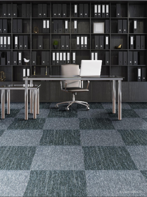 Ковровая плитка Innovflor Space D 02 0.5*0.5 м 100% ПОЛИАМИД Solution dyed Серый, темный