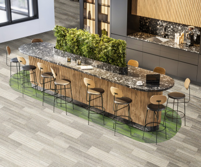 Ковровая плитка Innovflor Jumpline A 06 0.25*1.0 м 100% ПОЛИАМИД Solution dyed Бежевый