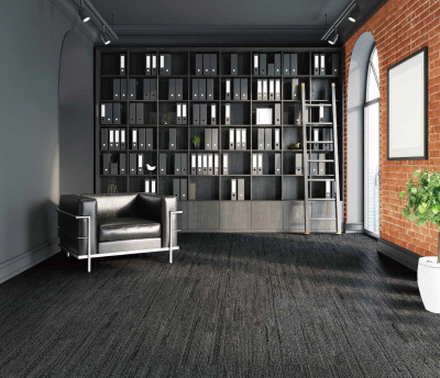 Ковровая плитка Innovflor Deepline 08 0.25*1.00 м 100% ПОЛИАМИД Solution dyed Серый, темный