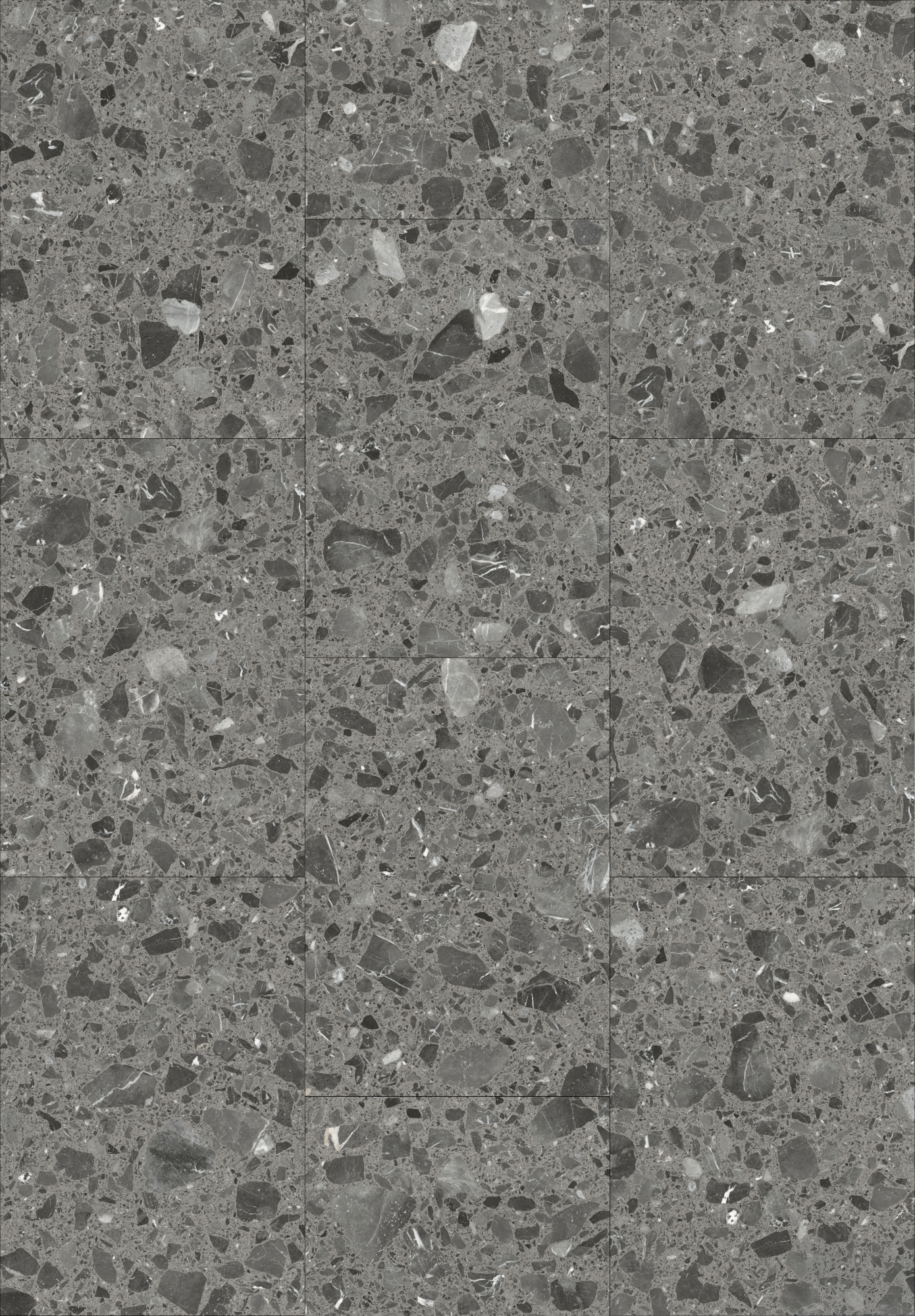 ПВХ плитка Stone collection Medium Terrazzo VL89706-019 4,0 мм / 0,55 мм / 600х600 мм, упак.2,88м2 KBS floor (КБС флоор)