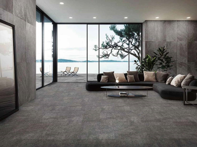 Ковровая плитка Innovflor Ice 02 0.5*0.5 м 100% ПОЛИАМИД Solution dyed Серый, темный