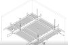 Панель Durlum Rhombos-S4 Hook-on, 1200x600 mm; mesh: M110 RAL 9006-079 (art. 45-STRM)