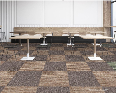 Ковровая плитка Innovflor Space D 05 0.5*0.5 м 100% ПОЛИАМИД Solution dyed Коричневый