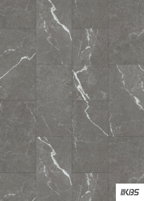 ПВХ плитка KBS floor (КБС флоор) Marble Marble 003 VL89734-003 2,5мм / 0,55 мм /  600х600 мм, упак.4,32м2 Серый