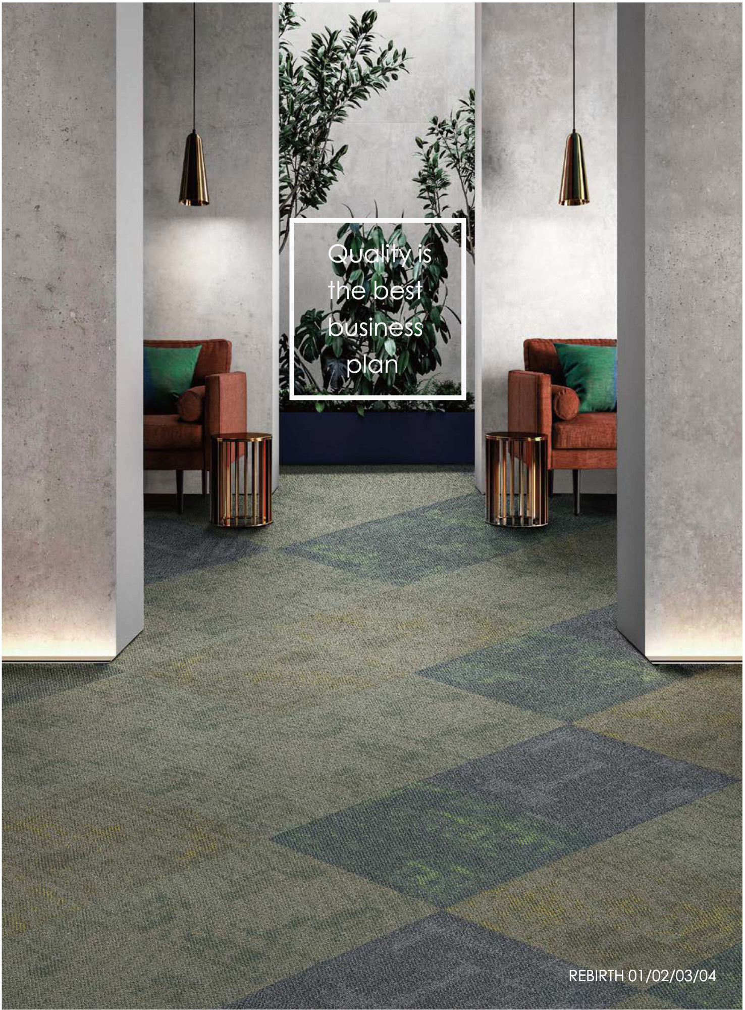 Ковровая плитка Innovflor Rebirth 04 0.5*0.5 м Серый