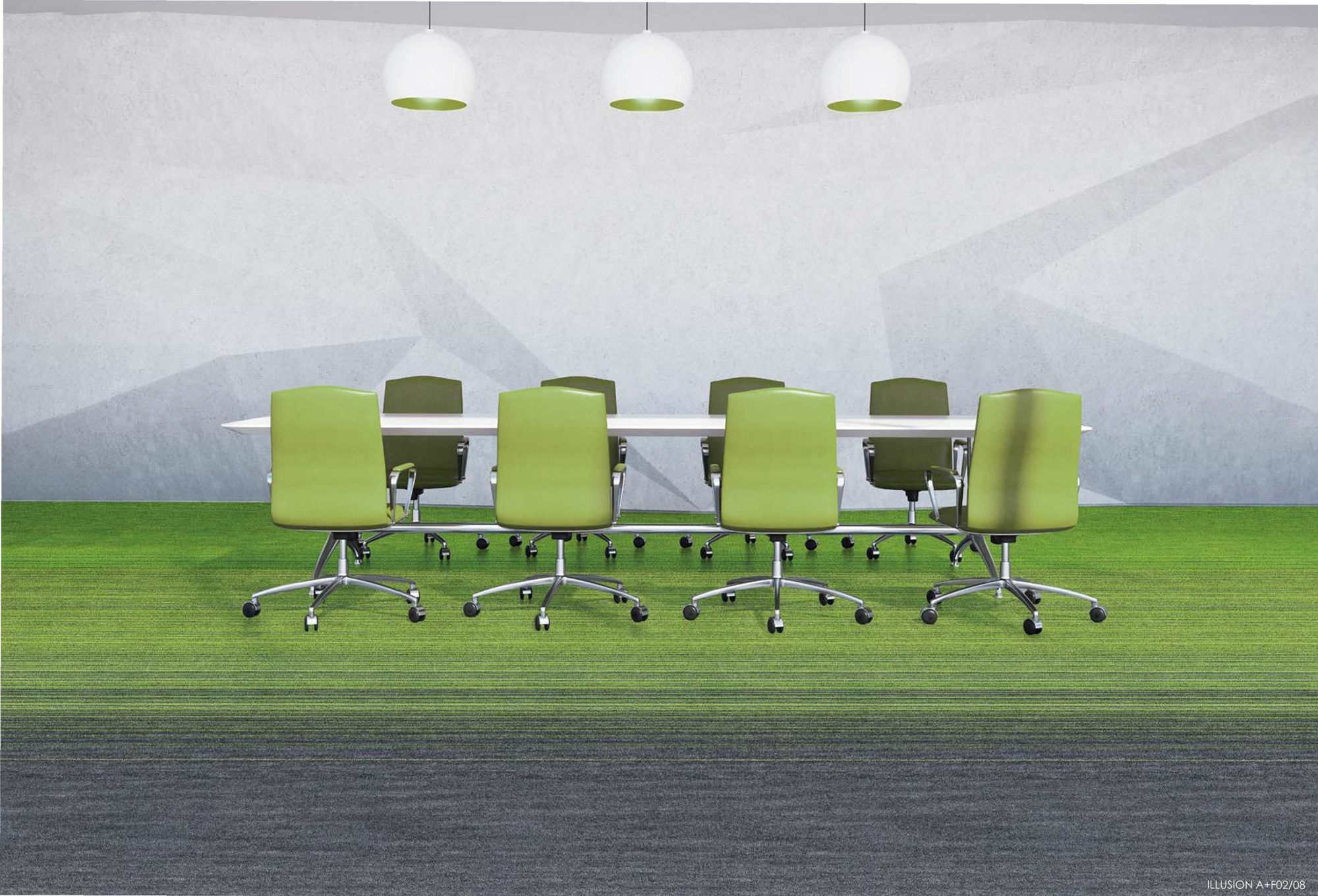 Ковровая плитка Innovflor Illusion F02 0.5*0.5 м Серый, темный