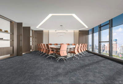 Ковровая плитка Innovflor Galaxy F 002 0.5*0.5 м 100% ПОЛИАМИД Solution dyed Серый