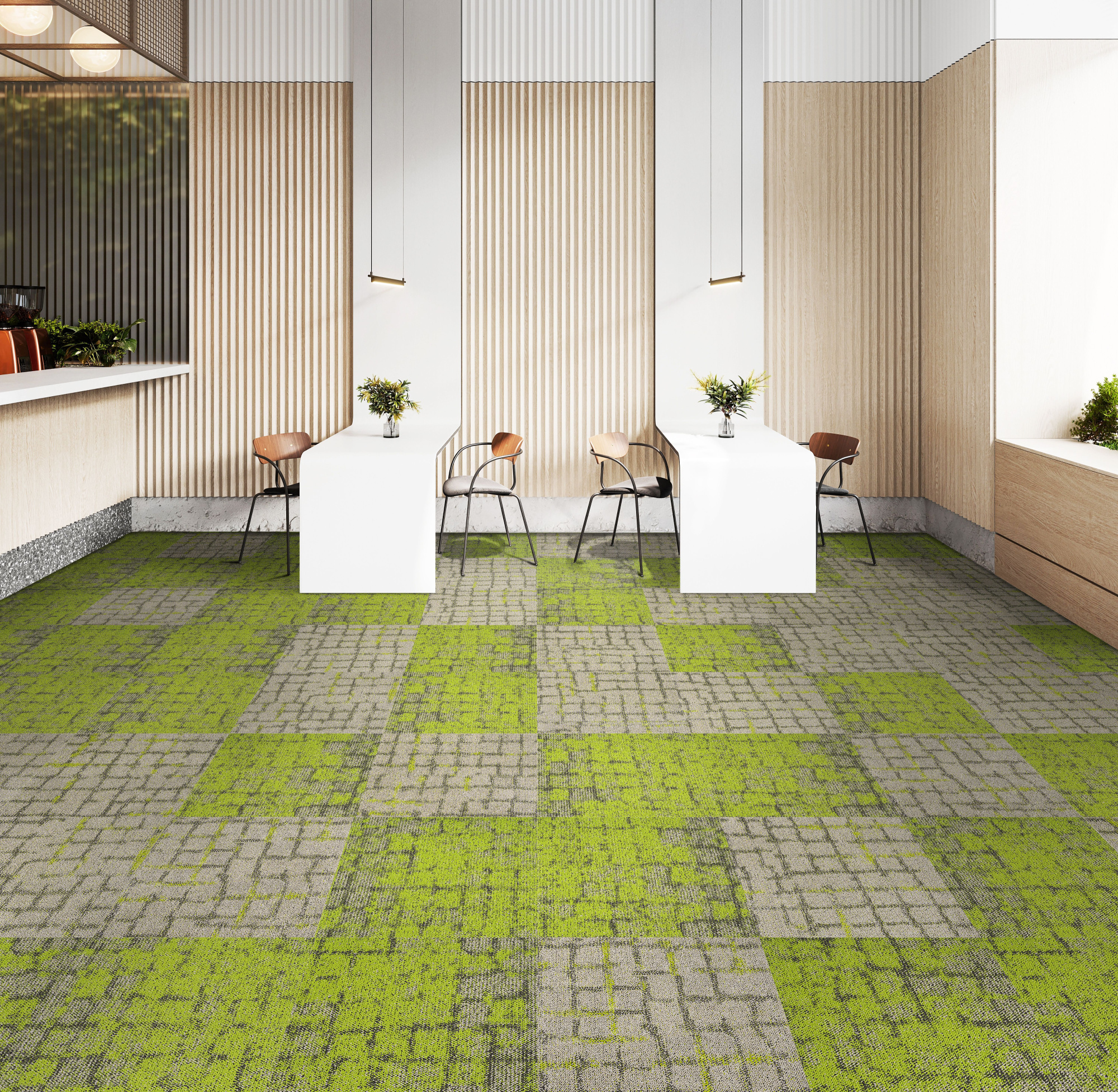 Ковровая плитка Innovflor Galaxy E A03 0.5*0.5 м Бежевый, темный