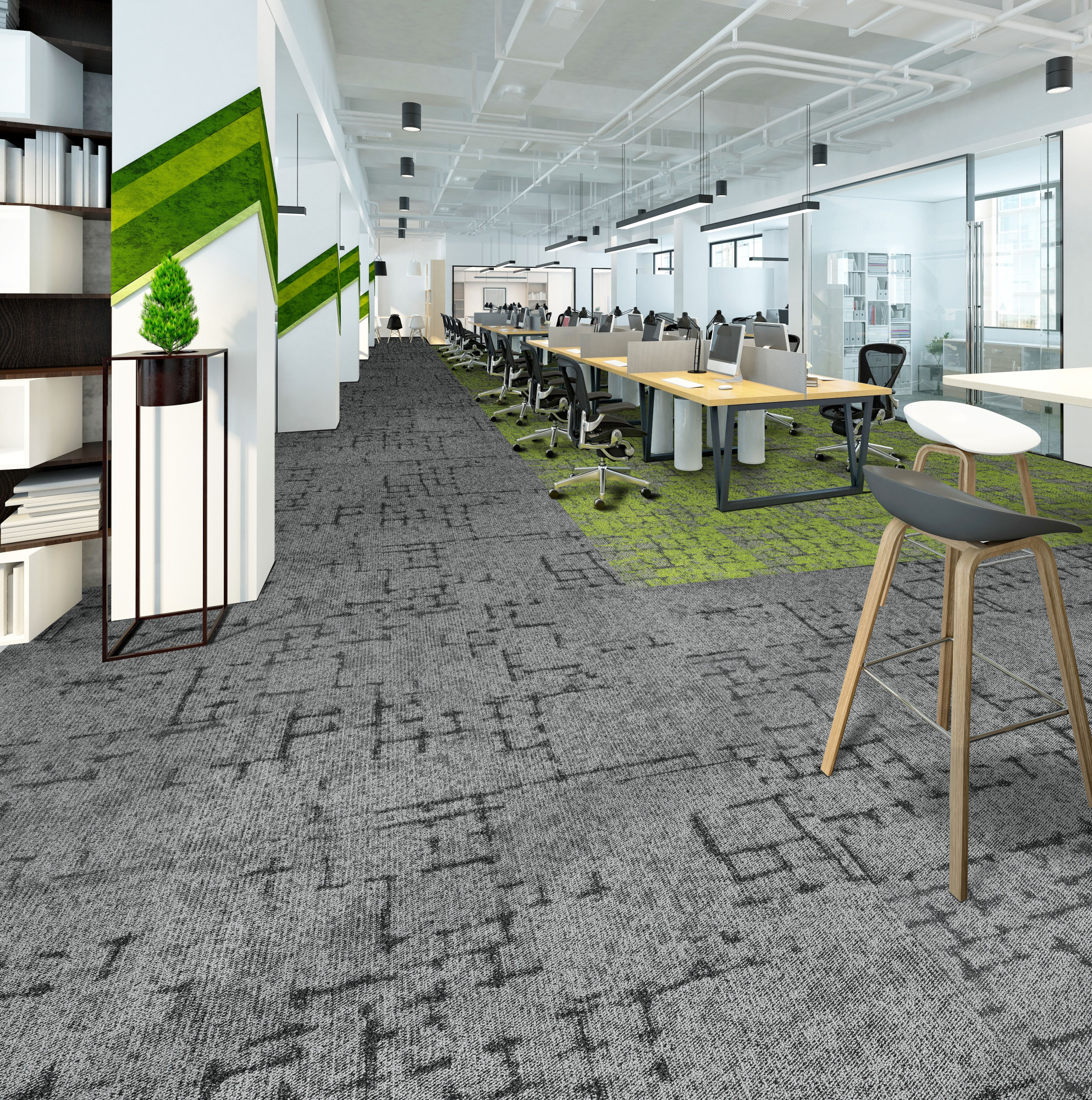 Ковровая плитка Innovflor Galaxy E C01 0.5*0.5 м Серый