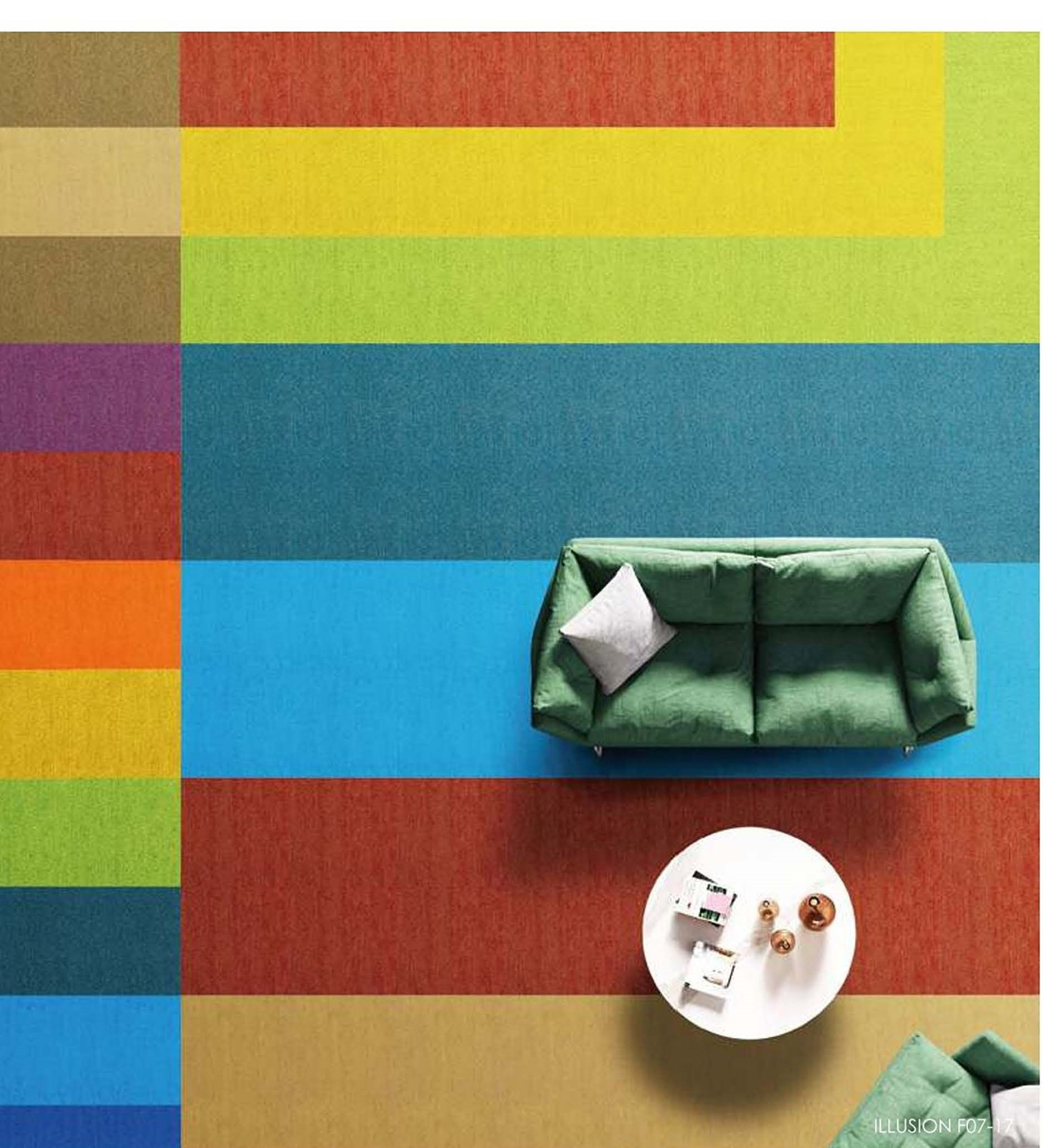 Ковровая плитка Innovflor Illusion F15 0.5*0.5 м Красный