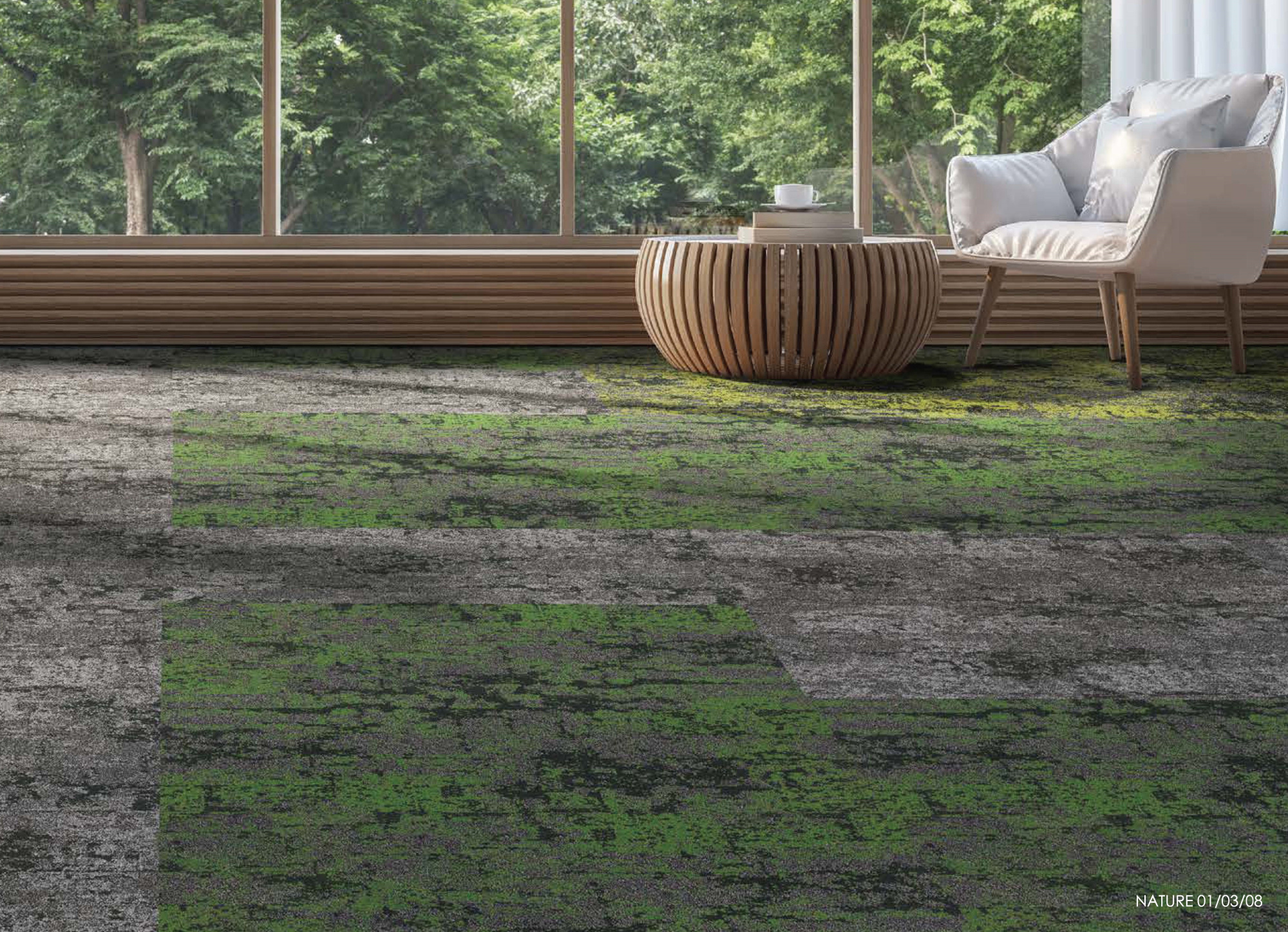 Ковровая плитка Innovflor Nature 03 0.5*1.00 м Зеленый